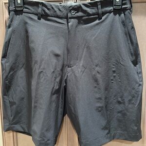 Walter Hagen 32 Black Men's Flat Front Golf Shorts